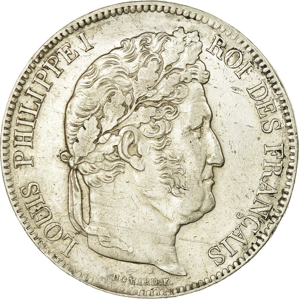Moeda, França, Louis-Philippe, 5 Francs, 1832, Nantes, EF(40-45), Prata