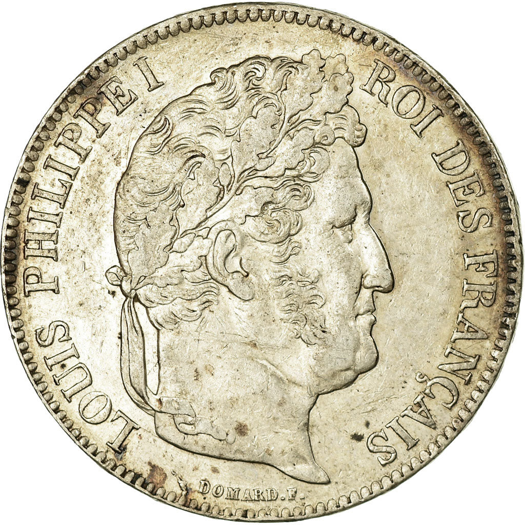 Coin, France, Louis-Philippe, 5 Francs, 1837, Rouen, EF(40-45), Silver