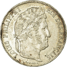 Coin, France, Louis-Philippe, 5 Francs, 1837, Rouen, EF(40-45), Silver