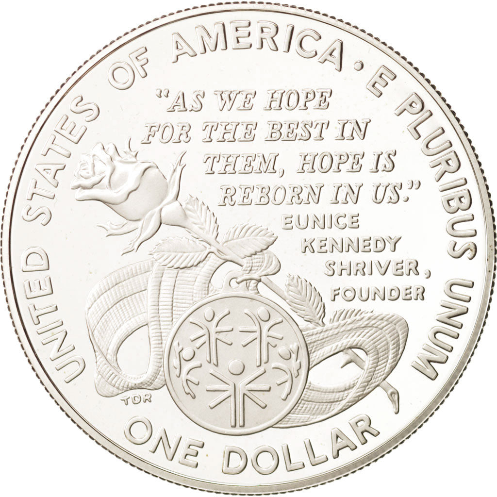 United States, Dollar, 1995, Special Olympics, Proof, Silver, KM:266