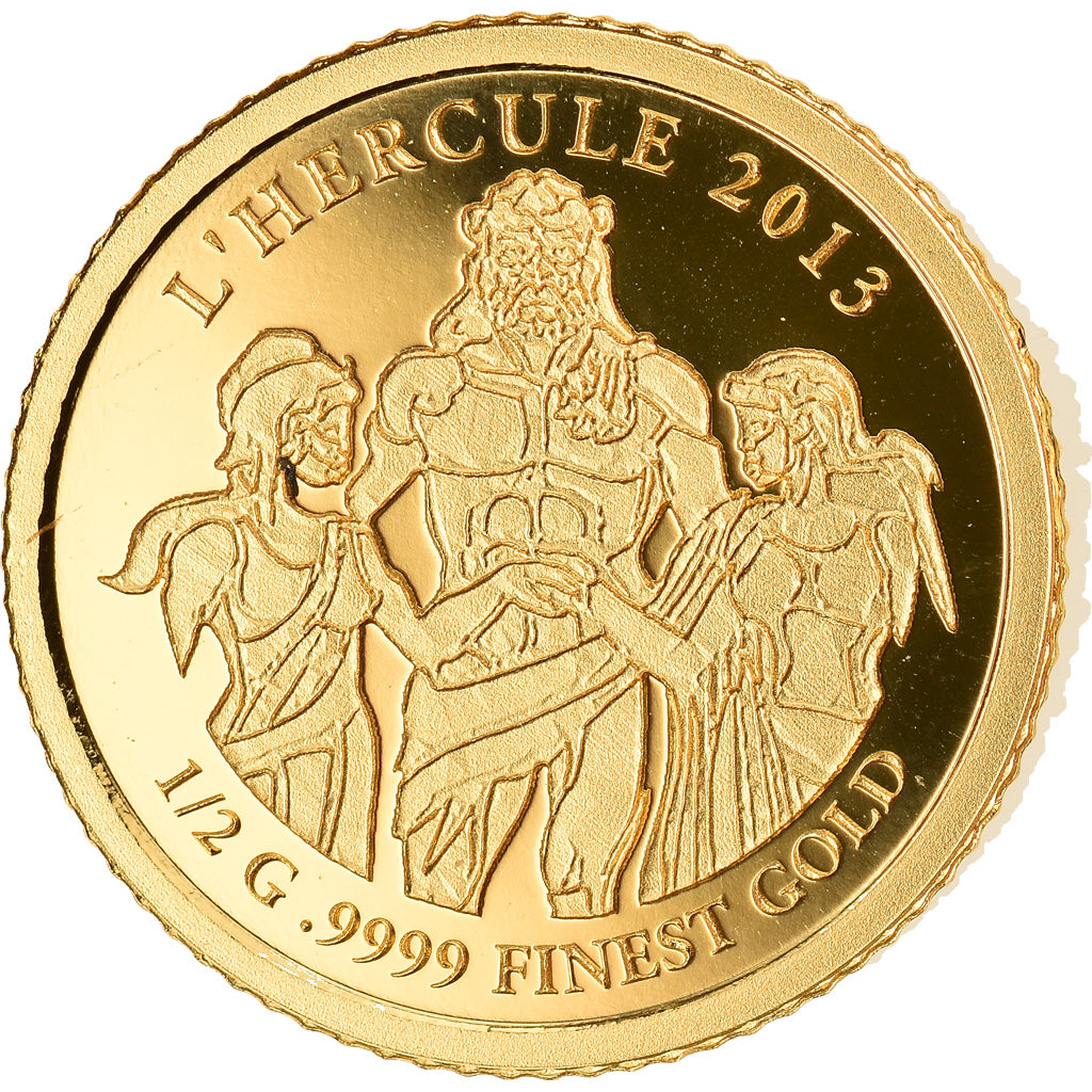 Coin, Samoa, Hercule, 5 Dollars, 2013, MS(65-70), Gold, KM:246
