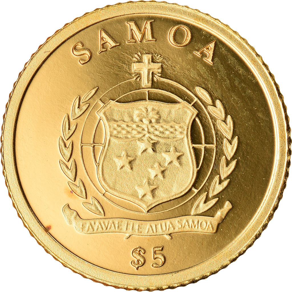 Coin, Samoa, Hercule, 5 Dollars, 2013, MS(65-70), Gold, KM:246