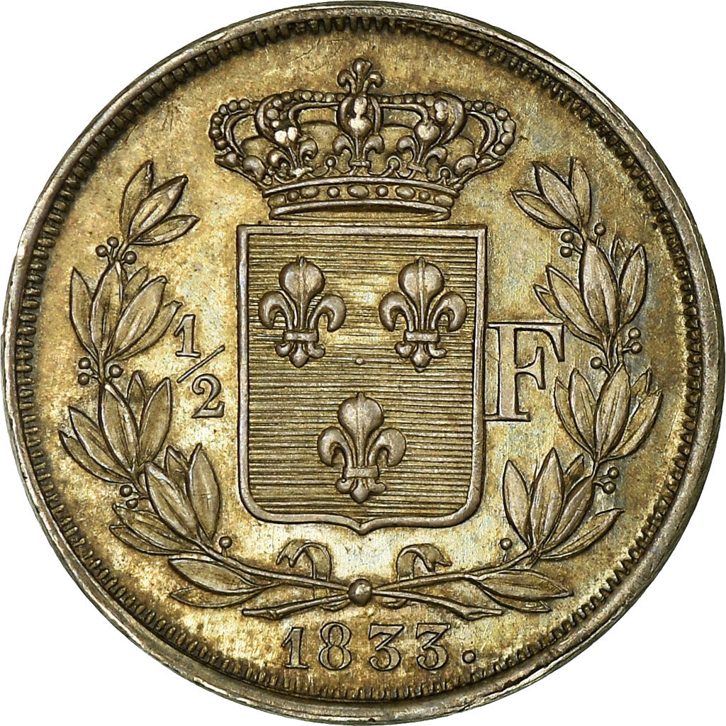 Coin, France, Henri V, 1/2 Franc, 1833, ESSAI, MS(63), Silver, KM:23