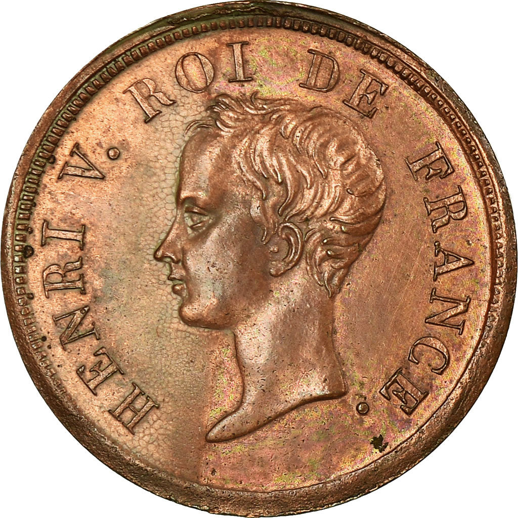 Coin, France, Henri V, 1/2 Franc, 1833, Essai - Hybride, MS(63), Copper