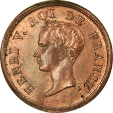 Coin, France, Henri V, 1/2 Franc, 1833, Essai - Hybride, MS(63), Copper