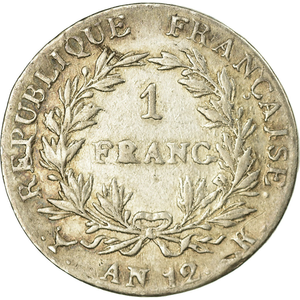 Coin, France, Napoléon I, Franc, An 12, Bordeaux, EF(40-45), Silver, KM:656.8