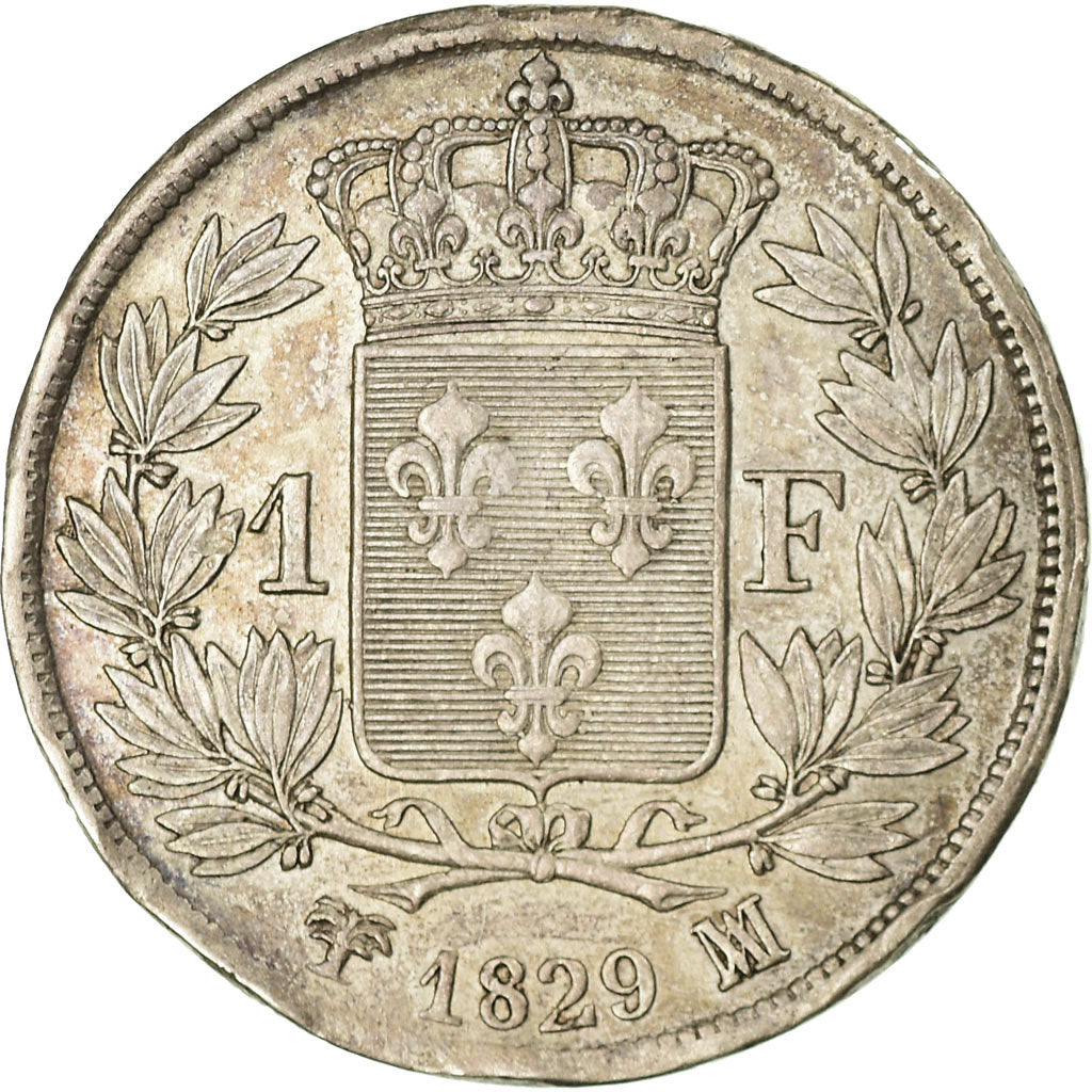 Coin, France, Charles X, Franc, 1829, Marseille, EF(40-45), Silver, KM:724.10