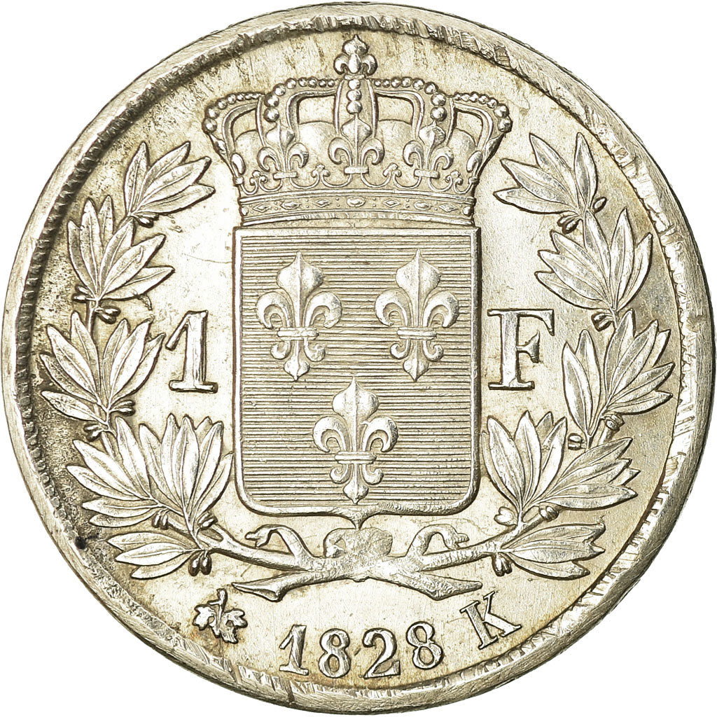 Monnaie, France, Charles X, Franc, 1828, Bordeaux, SUP+, Argent, KM:724.7