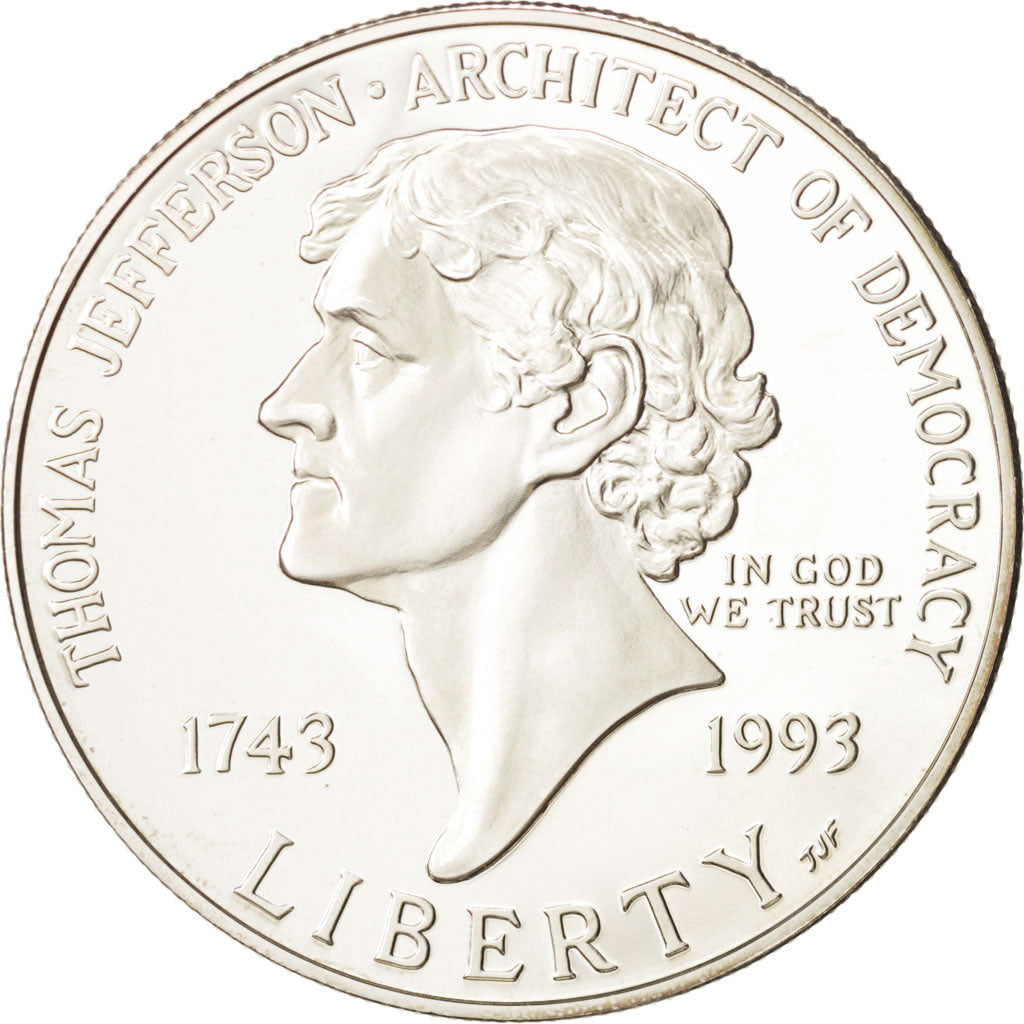 United States, Dollar, 1993, Jefferson, Proof, Silver, KM:249