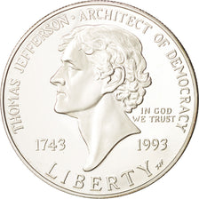 United States, Dollar, 1993, Jefferson, Proof, Silver, KM:249