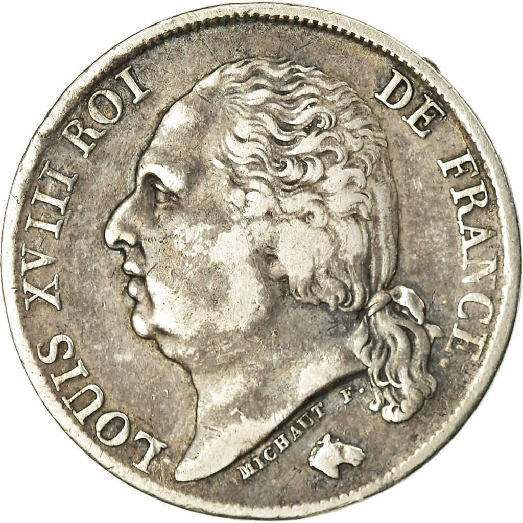 Moneta, Francja, Louis XVIII, Louis XVIII, Franc, 1820, Bordeaux, VF(30-35)