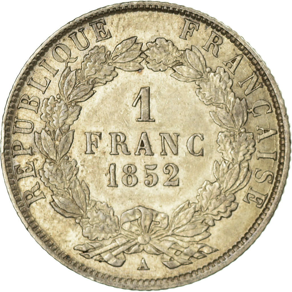 Coin, France, Napoleon III, Napoléon III, Franc, 1852, Paris, AU(50-53)