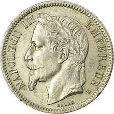Coin, France, Napoleon III, Napoléon III, Franc, 1866, Bordeaux, AU(55-58)