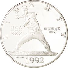 United States, Dollar, 1992, Baseball, Proof, Silver, KM:234