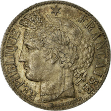 Coin, France, Cérès, Franc, 1871, Bordeaux, AU(55-58), Silver, KM:822.2