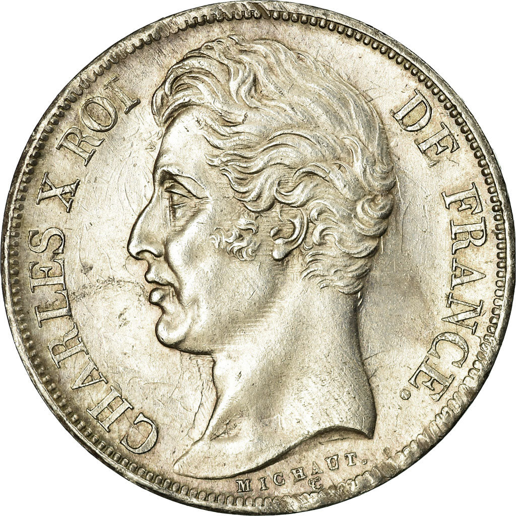 Coin, France, Charles X, 2 Francs, 1827, Bordeaux, MS(60-62), Silver, KM:725.7
