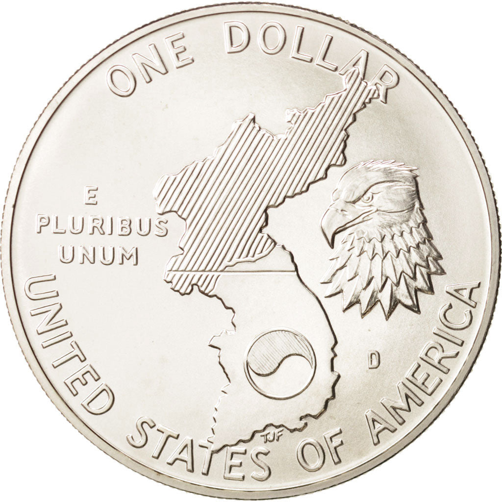 United States, Dollar, 1991, Korean War, Silver, KM:231