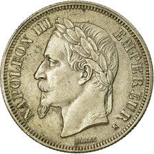 Moneda, Francia, Napoleon III, Napoléon III, 2 Francs, 1866, Bordeaux, MBC+