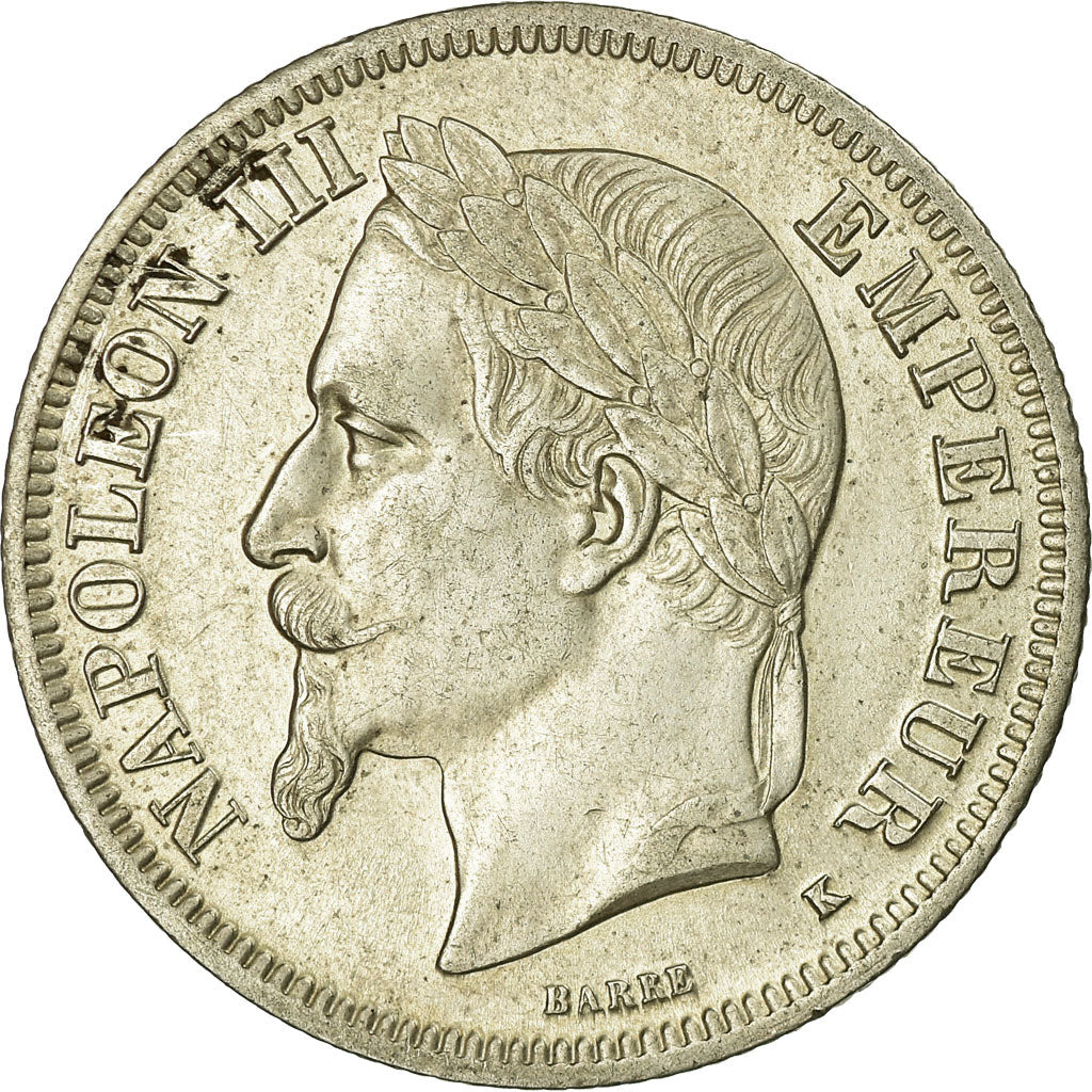 Monnaie, France, Napoleon III, Napoléon III, 2 Francs, 1867, Bordeaux, TTB