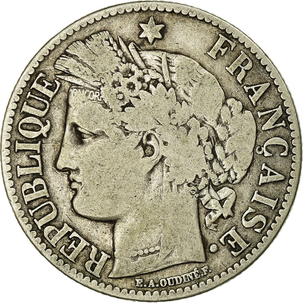 Monnaie, France, Cérès, 2 Francs, 1871, Paris, TB, Argent, Gadoury:530a