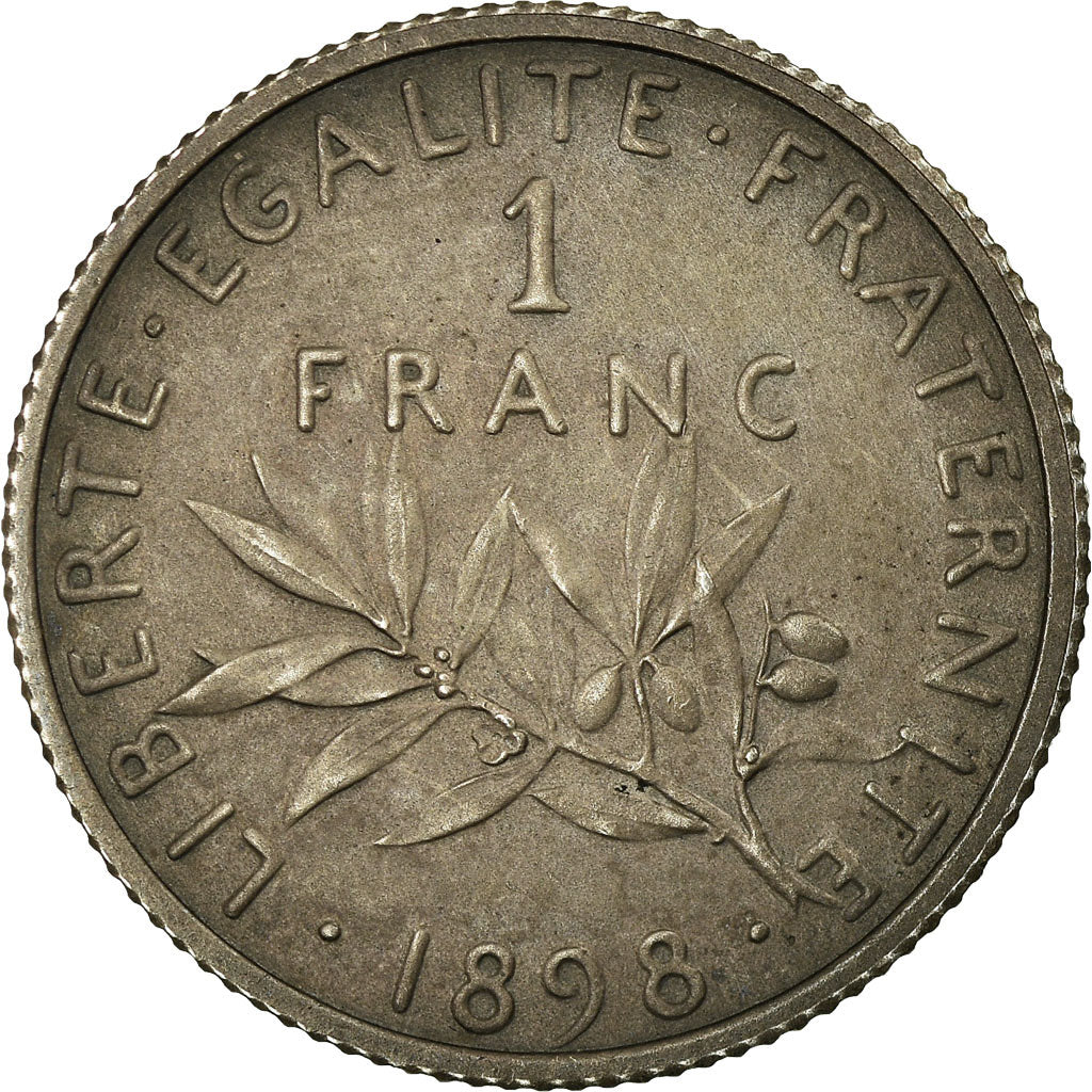Moneta, Francia, Semeuse, Franc, 1898, Paris, Flan mat, SPL-, Argento, KM:844.1