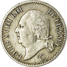 Monnaie, France, Louis XVIII, Louis XVIII, 1/4 Franc, 1817, Rouen, TTB, Argent