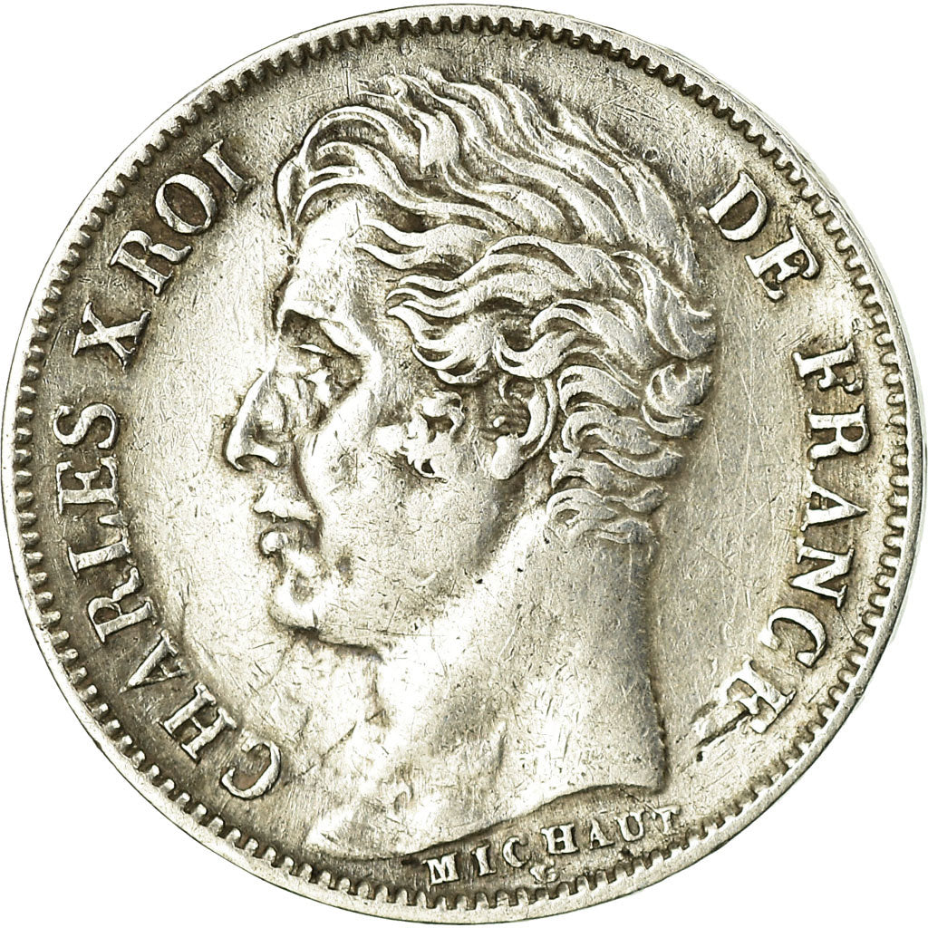 Coin, France, Charles X, 1/2 Franc, 1830, Bordeaux, EF(40-45), Silver, KM:723.7