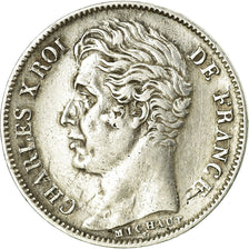 Coin, France, Charles X, 1/2 Franc, 1830, Bordeaux, EF(40-45), Silver, KM:723.7
