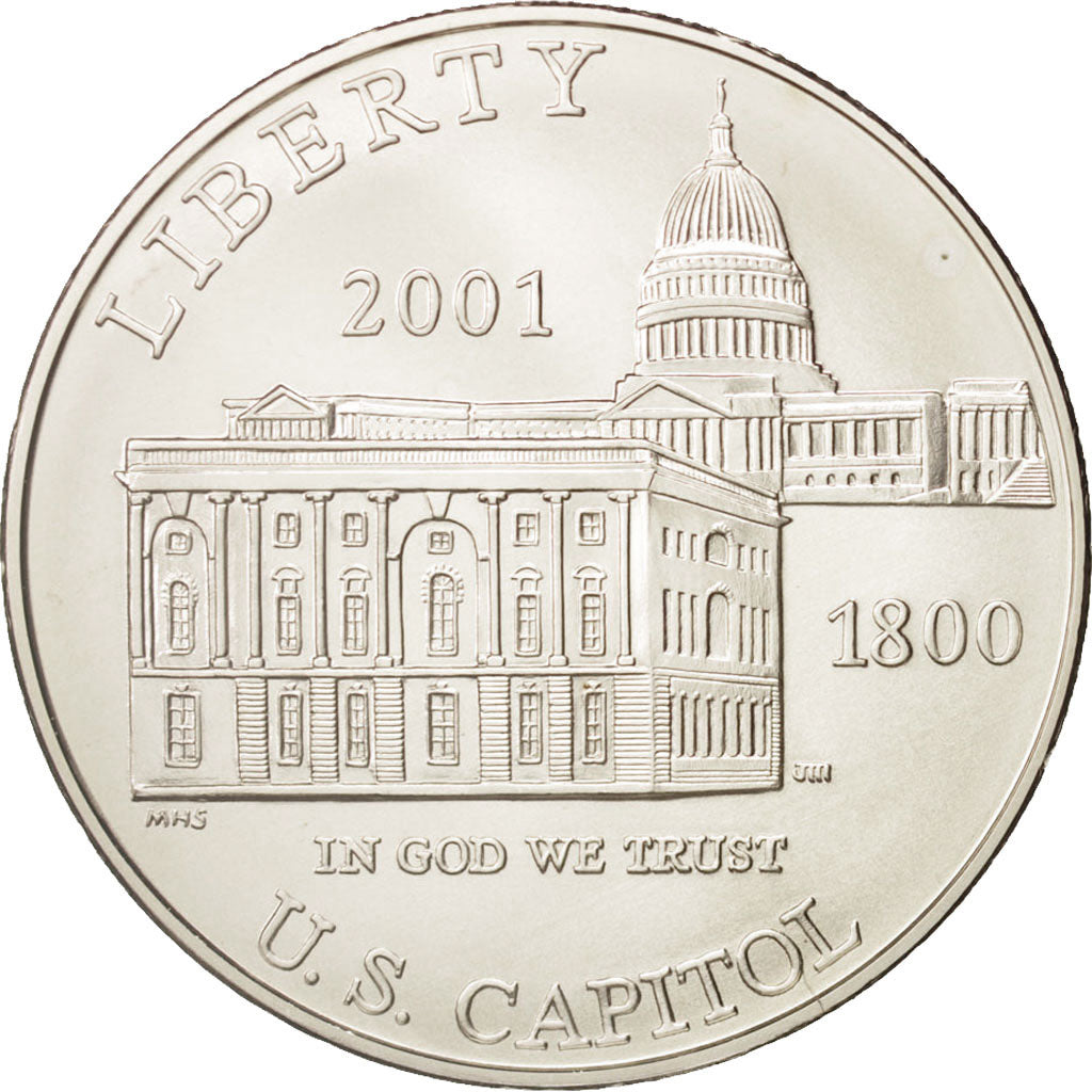United States, Dollar, 2001, Capitol, Silver, KM:324