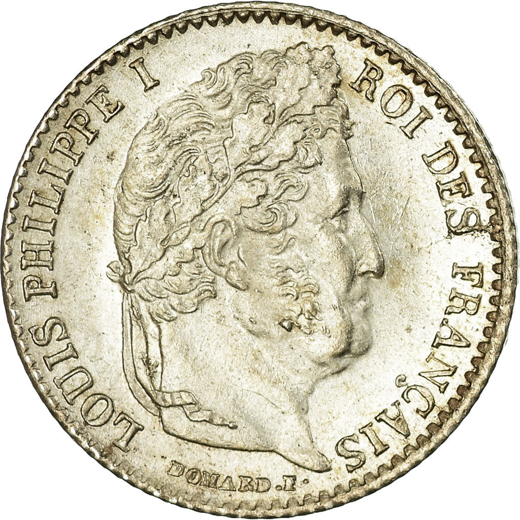 Coin, France, Louis-Philippe, 1/4 Franc, 1833, Paris, MS(63), Silver, KM:740.1