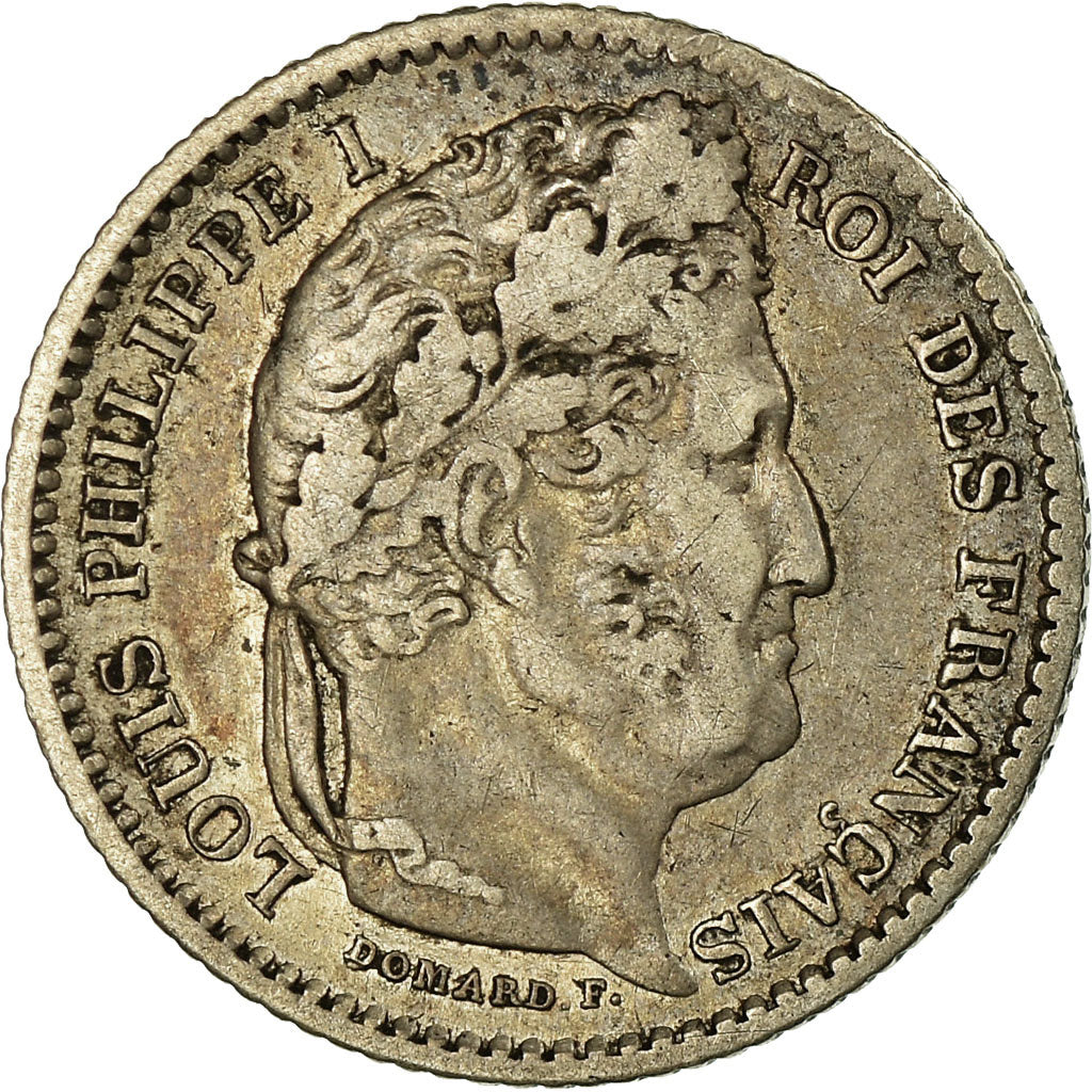 Coin, France, Louis-Philippe, 25 Centimes, 1845, Rouen, EF(40-45), Silver
