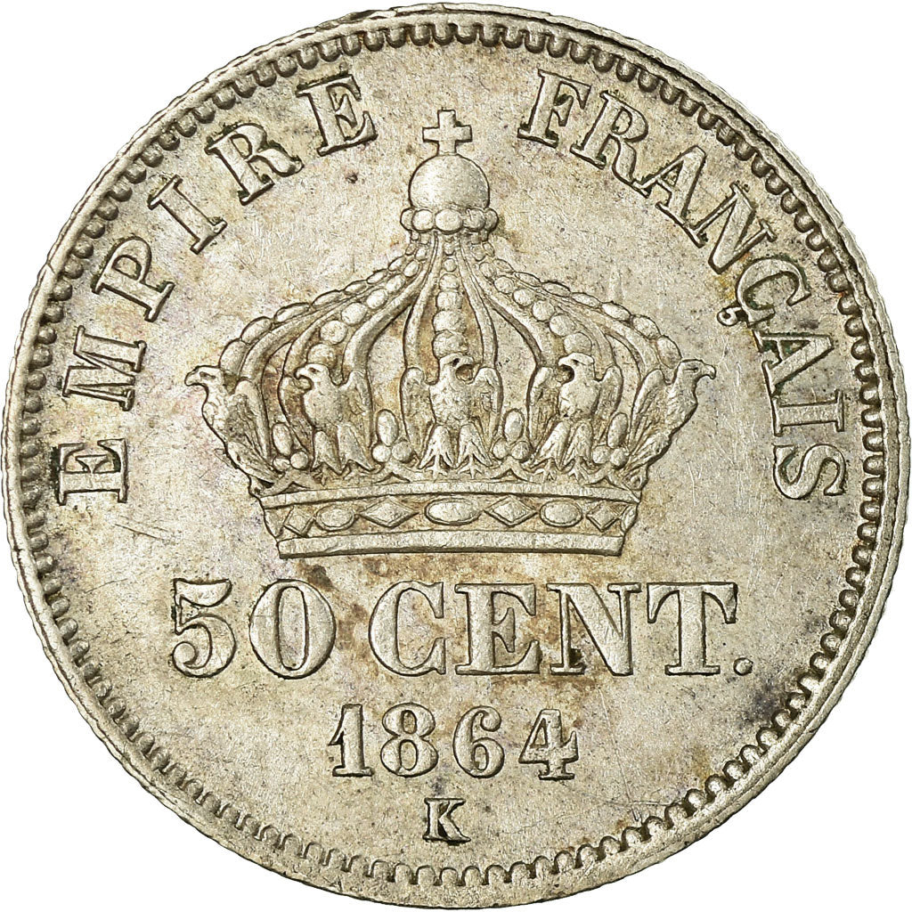 Coin, France, Napoleon III, Napoléon III, 50 Centimes, 1864, Bordeaux