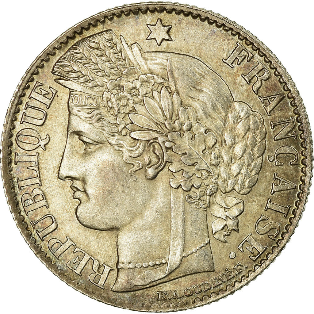Coin, France, Cérès, 50 Centimes, 1871, Bordeaux, AU(55-58), Silver, KM:834.2