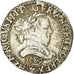 Coin, France, Henri III, Demi Franc, 1587, Bordeaux, VF(30-35), Silver