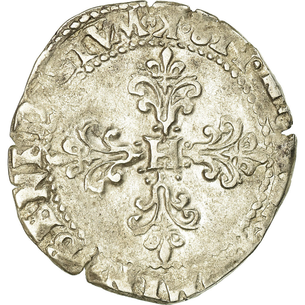 Moneta, Francja, Henri III, Demi Franc, 1585, Bordeaux, VF(30-35), Srebro