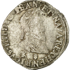 Moeda, França, Demi Franc, 1595, Bordeaux, VF(30-35), Prata, Sombart:4748