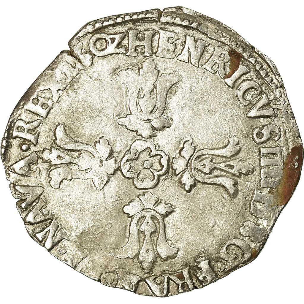 Moeda, França, Henri IV, 1/4 Ecu, 1602, Bordeaux, EF(40-45), Prata