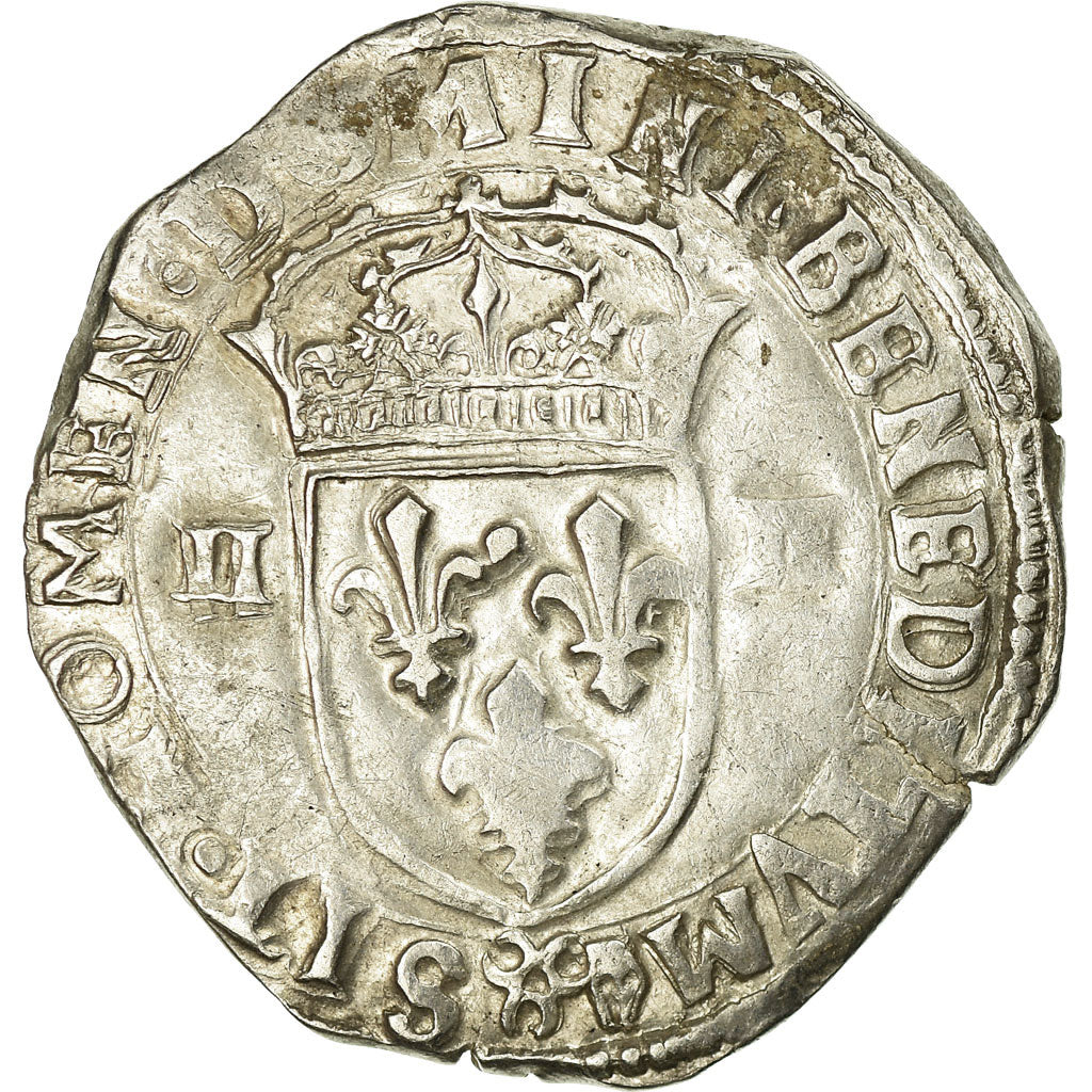 Moeda, França, Henri IV, 1/4 Ecu, 1602, Bordeaux, EF(40-45), Prata
