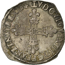 Monnaie, France, Louis XIII, 1/4 Écu à la croix, 1/4 Ecu, 1643, Bordeaux, TTB