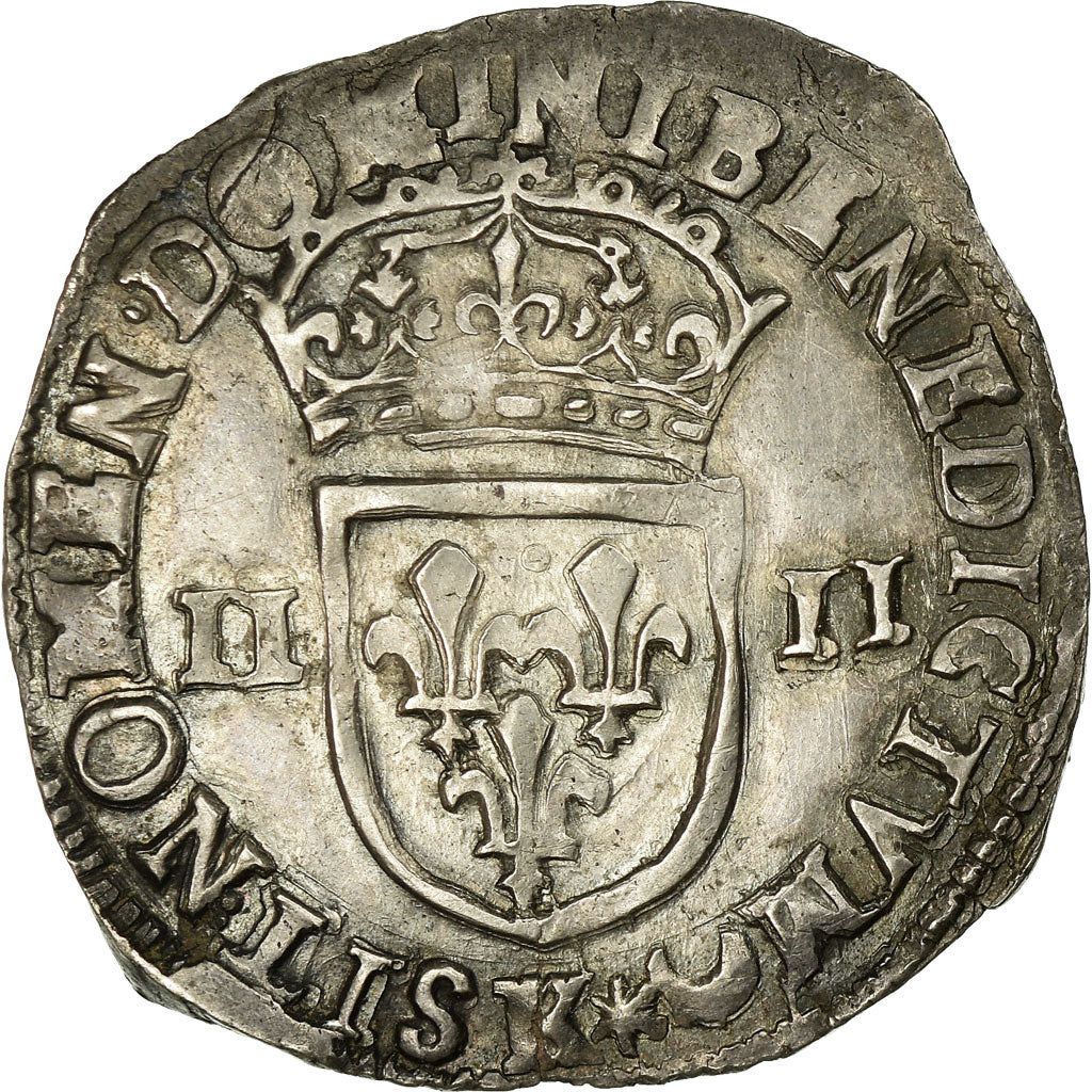 Monnaie, France, Louis XIII, 1/4 Écu à la croix, 1/4 Ecu, 1643, Bordeaux, TTB