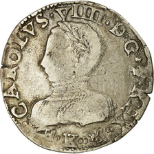 Moneta, Francia, Charles IX, Teston, 1563, Bordeaux, MB+, Argento, Sombart:4602