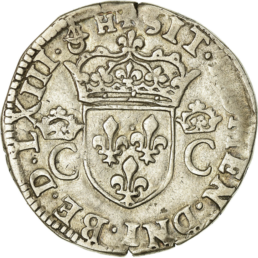 Moneta, Francia, Charles IX, Teston, 1563, Bordeaux, MB+, Argento, Sombart:4602