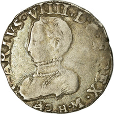 Coin, France, Charles IX, Teston, 1564, Bordeaux, VF(30-35), Silver