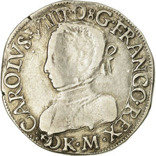 Monnaie, France, Charles IX, Teston, 1566, Bordeaux, TB+, Argent, Sombart:4602