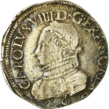 Coin, France, Charles IX, Teston, 1568, Bordeaux, EF(40-45), Silver