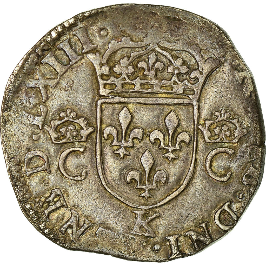 Coin, France, Charles IX, Teston, 1563, Bordeaux, EF(40-45), Silver