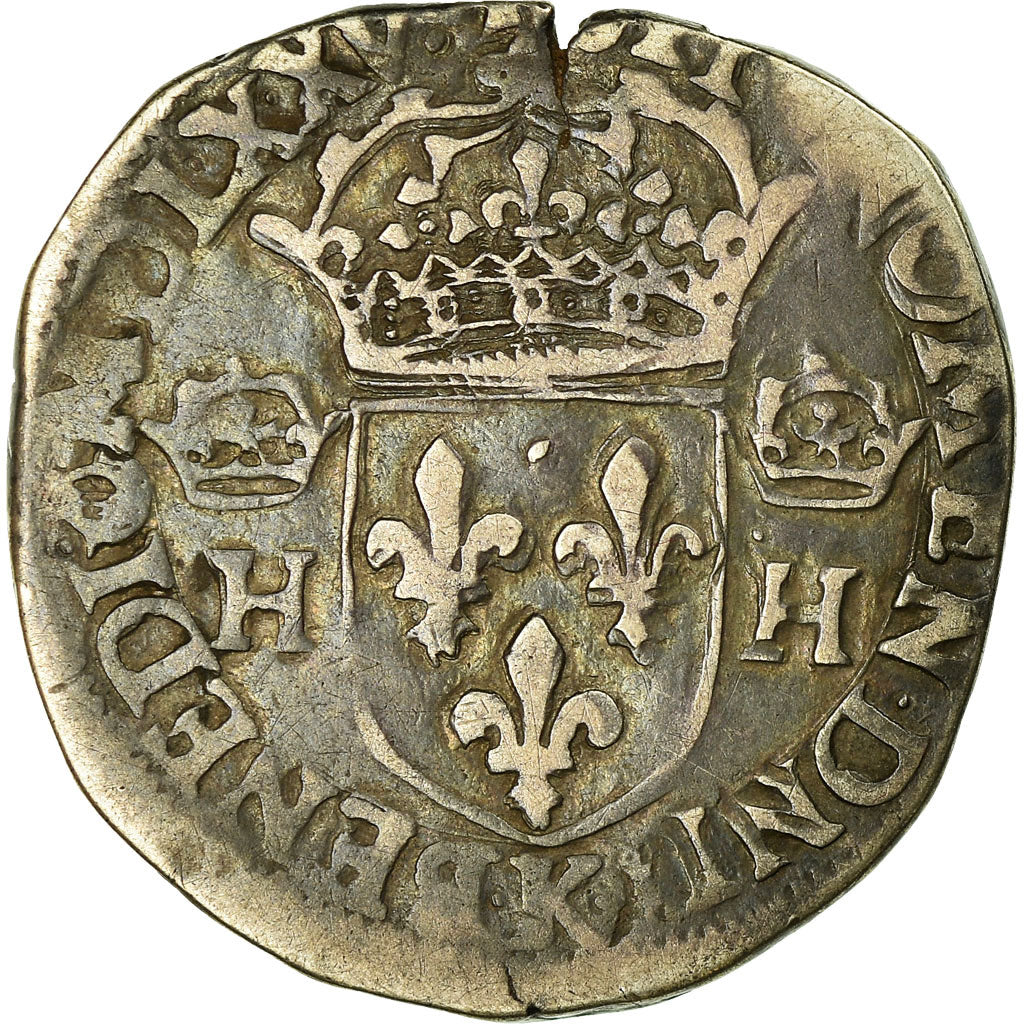 Coin, France, Henri III, Teston, 1575, Bordeaux, VF(30-35), Silver, Sombart:4646
