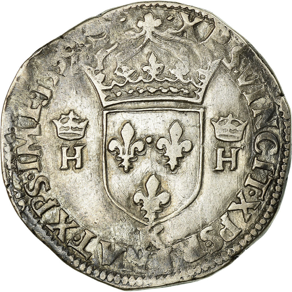 Coin, France, Teston, 1559, Bordeaux, VF(30-35), Silver, Sombart:4566