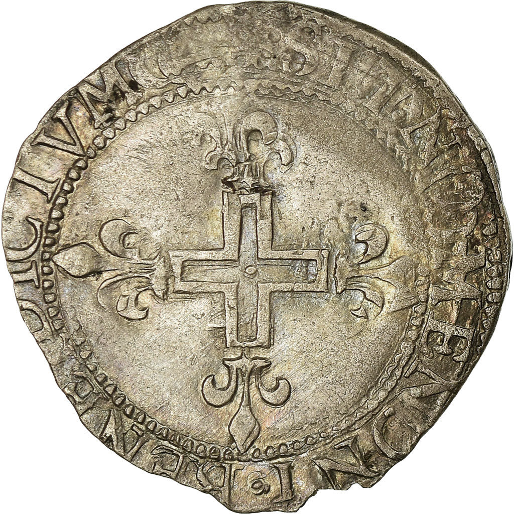 Coin, France, Charles IX, Double Sol Parisis, 1570, Bordeaux, EF(40-45), Silver