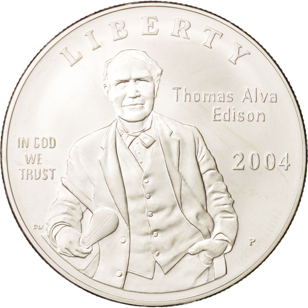 United States, Dollar, 2004, Edison, Silver, KM:362